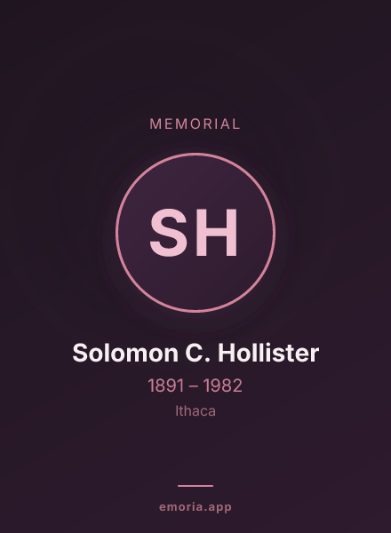 Memorial portrait of Solomon C. Hollister