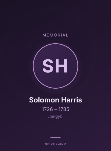 Memorial portrait of Solomon Harris