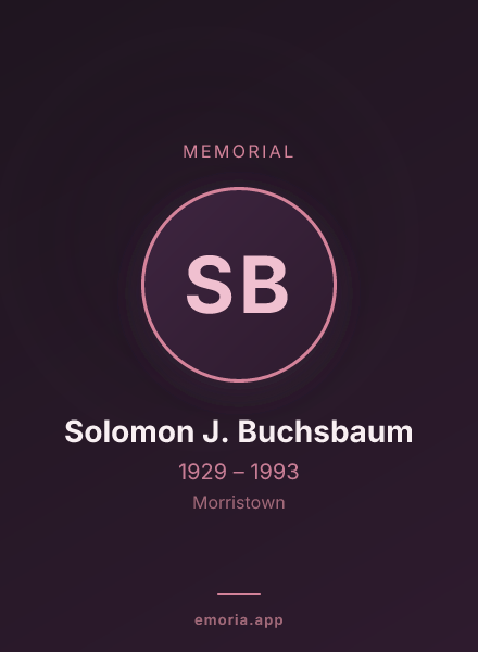 Memorial portrait of Solomon J. Buchsbaum