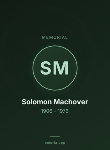 Memorial portrait of Solomon Machover