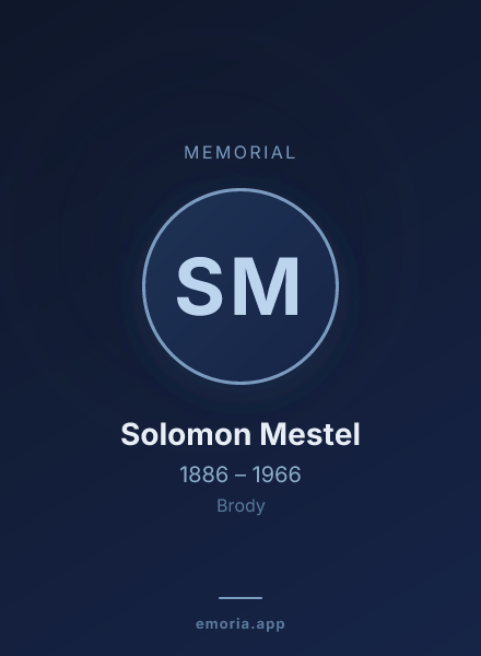 Memorial portrait of Solomon Mestel