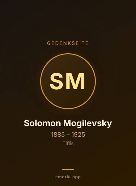 Gedenkportrait von Solomon Mogilevsky