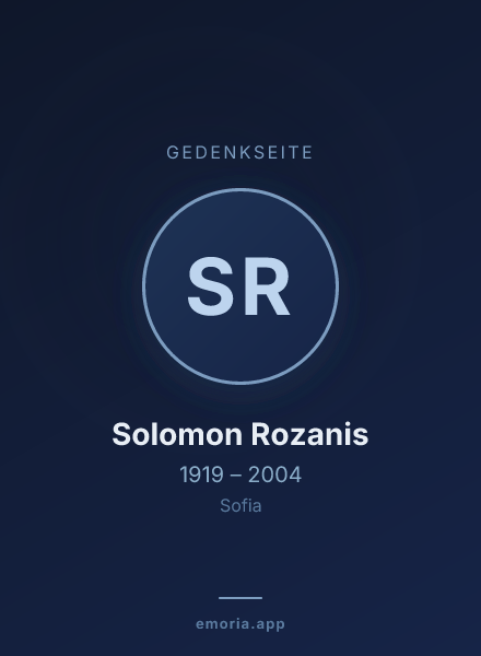 Gedenkportrait von Solomon Rozanis