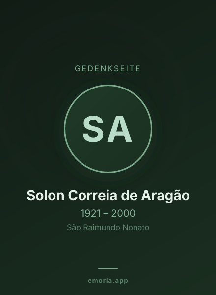 Gedenkportrait von Solon Correia de Aragão