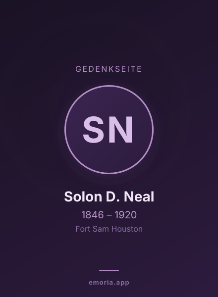 Gedenkportrait von Solon D. Neal