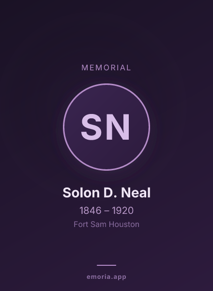 Memorial portrait of Solon D. Neal