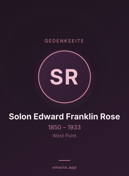 Gedenkportrait von Solon Edward Franklin Rose