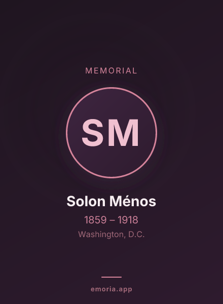 Memorial portrait of Solon Ménos