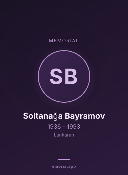 Memorial portrait of Soltanağa Bayramov