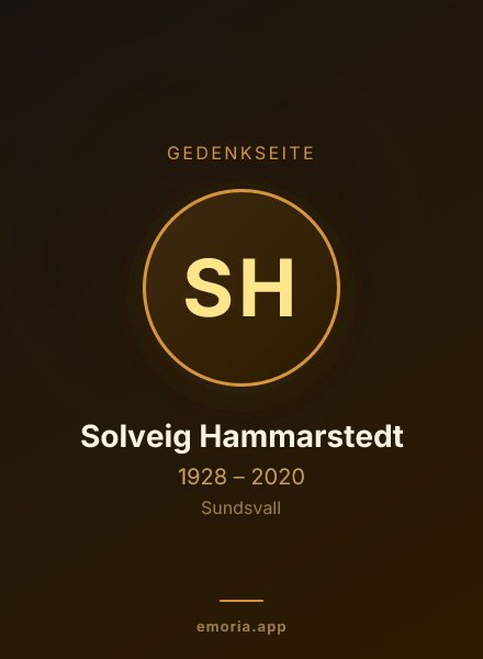 Gedenkportrait von Solveig Hammarstedt