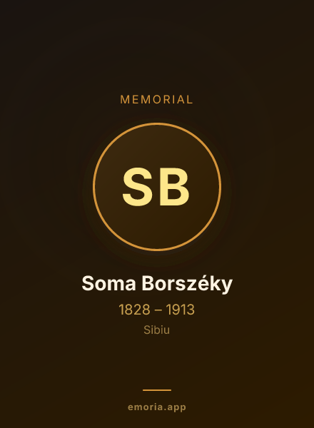 Memorial portrait of Soma Borszéky