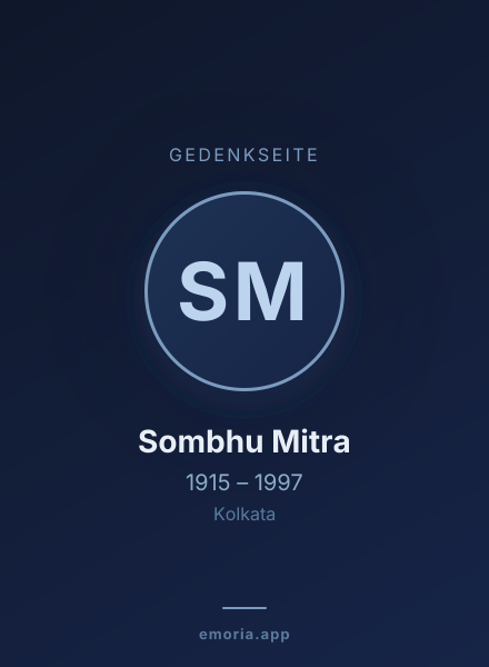 Gedenkportrait von Sombhu Mitra