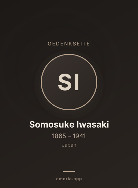 Gedenkportrait von Somosuke Iwasaki