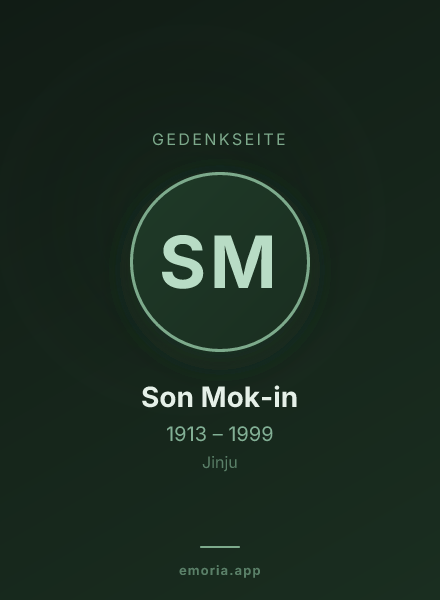 Gedenkportrait von Son Mok-in