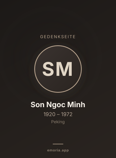 Gedenkportrait von Son Ngoc Minh