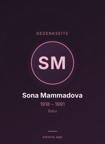 Gedenkportrait von Sona Mammadova