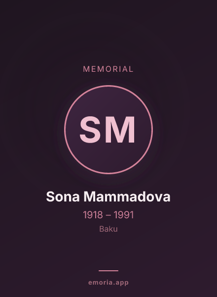 Memorial portrait of Sona Mammadova