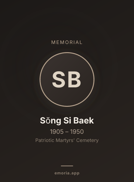 Memorial portrait of Sŏng Si Baek