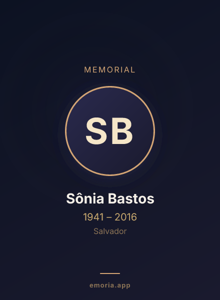 Memorial portrait of Sônia Bastos