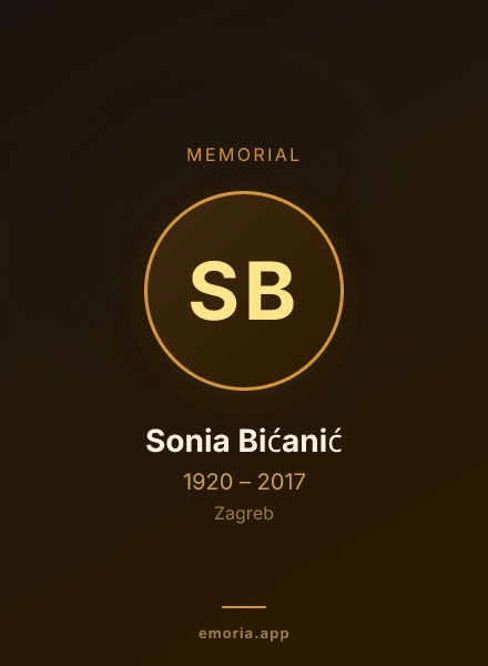 Memorial portrait of Sonia Bićanić