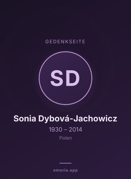 Gedenkportrait von Sonia Dybová-Jachowicz
