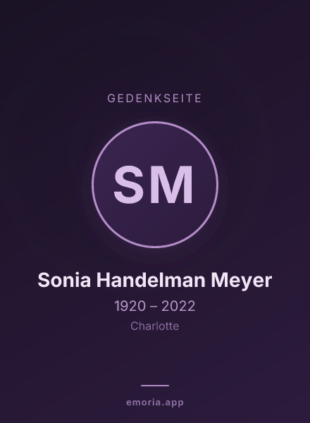 Gedenkportrait von Sonia Handelman Meyer