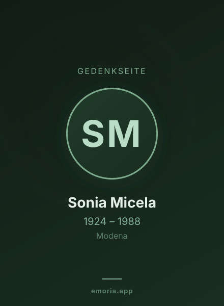 Gedenkportrait von Sonia Micela