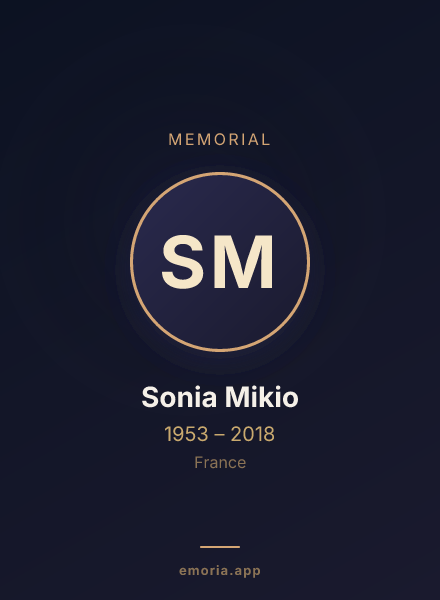 Memorial portrait of Sonia Mikio