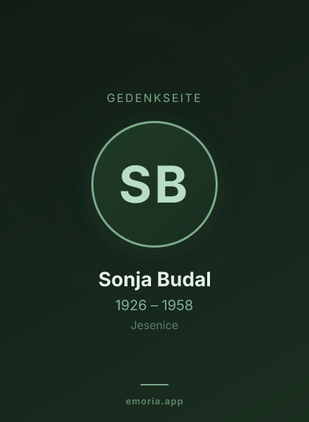 Gedenkportrait von Sonja Budal