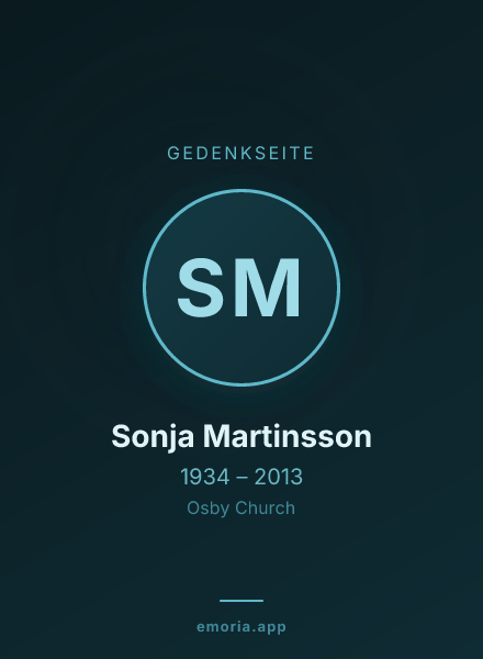 Gedenkportrait von Sonja Martinsson