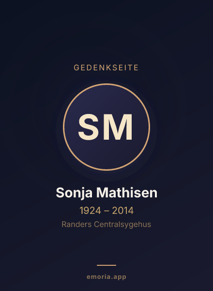 Gedenkportrait von Sonja Mathisen