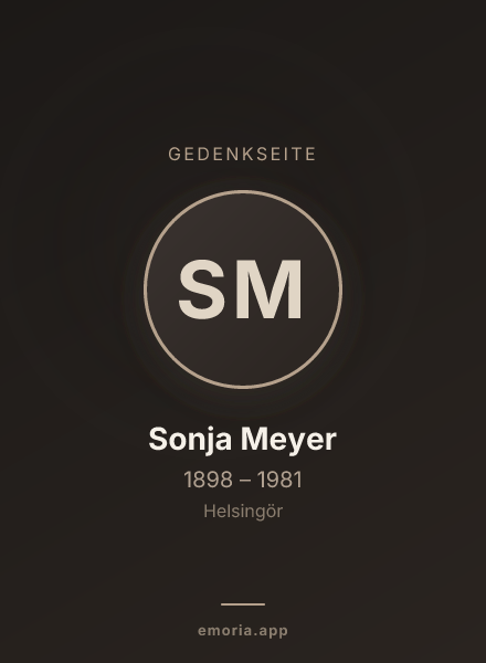 Gedenkportrait von Sonja Meyer