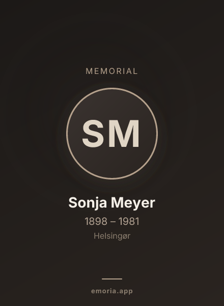Memorial portrait of Sonja Meyer