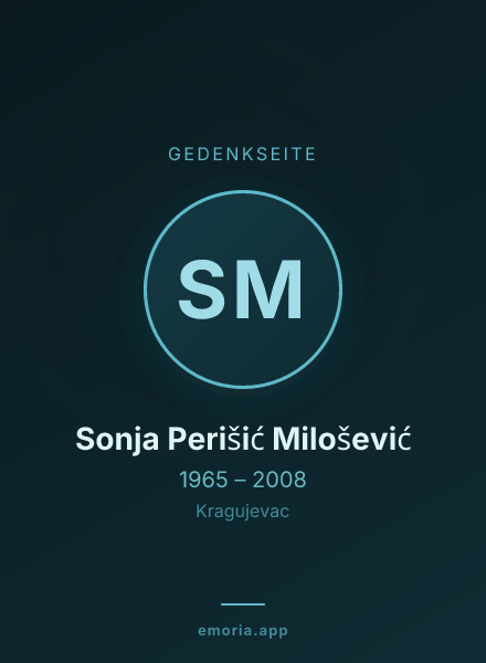 Gedenkportrait von Sonja Perišić Milošević