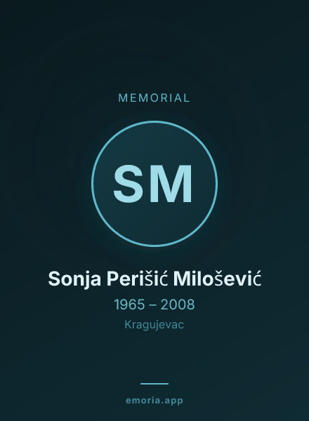 Memorial portrait of Sonja Perišić Milošević