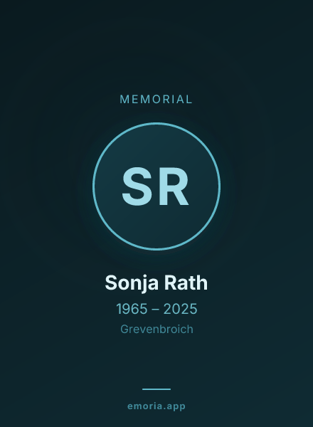 Memorial portrait of Sonja Rath