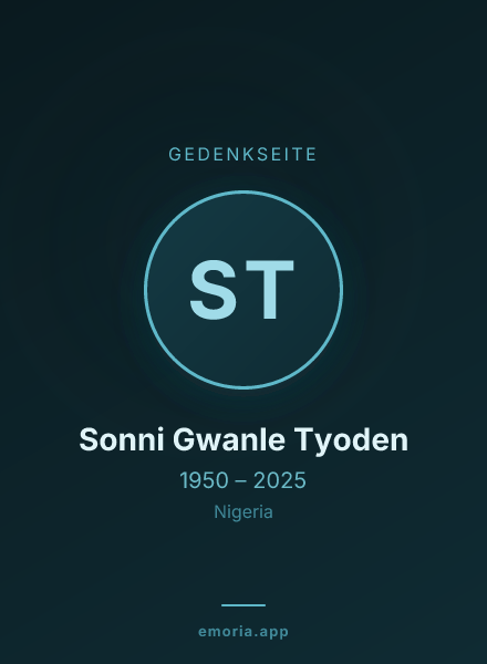 Gedenkportrait von Sonni Gwanle Tyoden