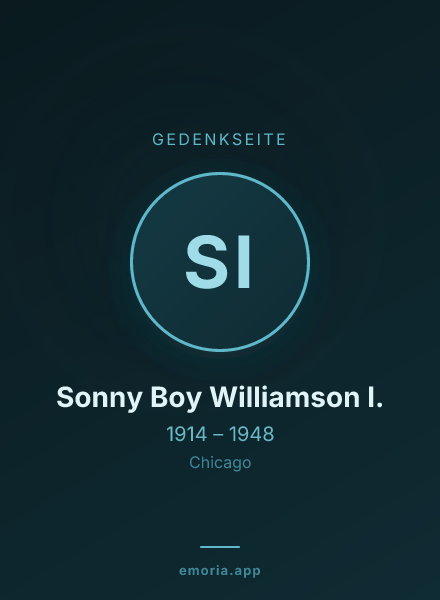 Gedenkportrait von Sonny Boy Williamson I.