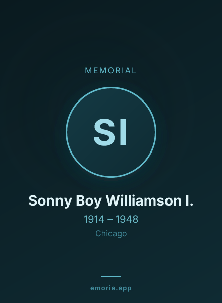 Memorial portrait of Sonny Boy Williamson I.