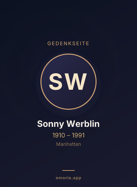 Gedenkportrait von Sonny Werblin