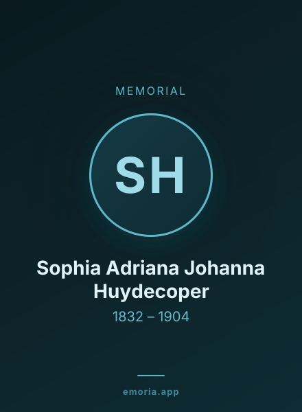 Memorial portrait of Sophia Adriana Johanna Huydecoper
