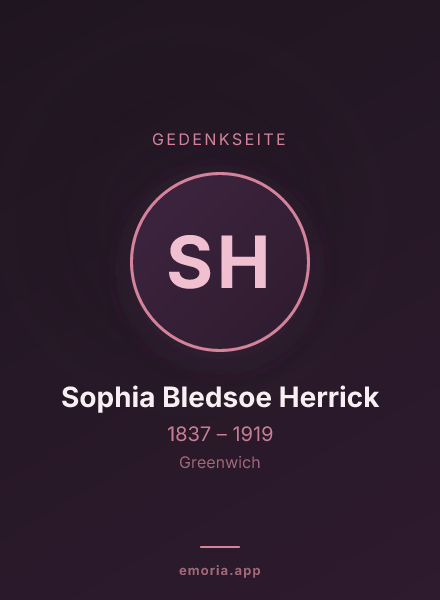 Gedenkportrait von Sophia Bledsoe Herrick