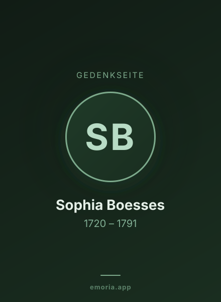 Gedenkportrait von Sophia Boesses