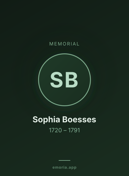 Memorial portrait of Sophia Boesses