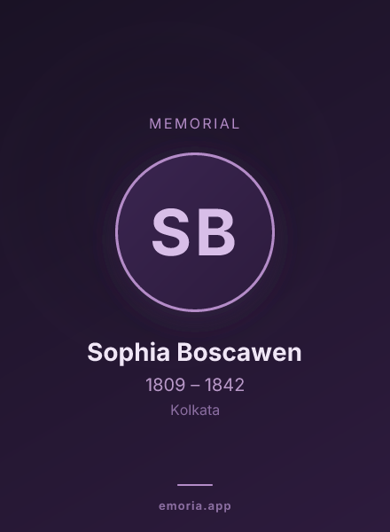 Memorial portrait of Sophia Boscawen
