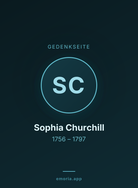 Gedenkportrait von Sophia Churchill