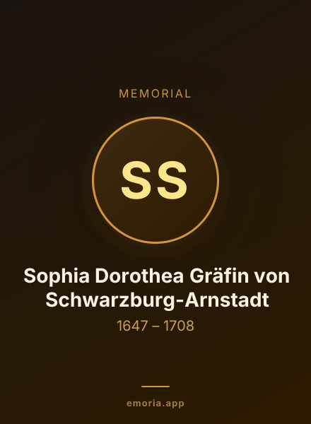 Memorial portrait of Sophia Dorothea Gräfin von Schwarzburg-Arnstadt