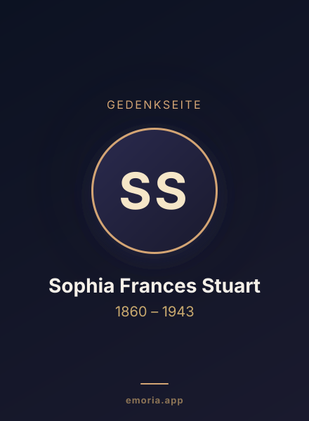 Gedenkportrait von Sophia Frances Stuart
