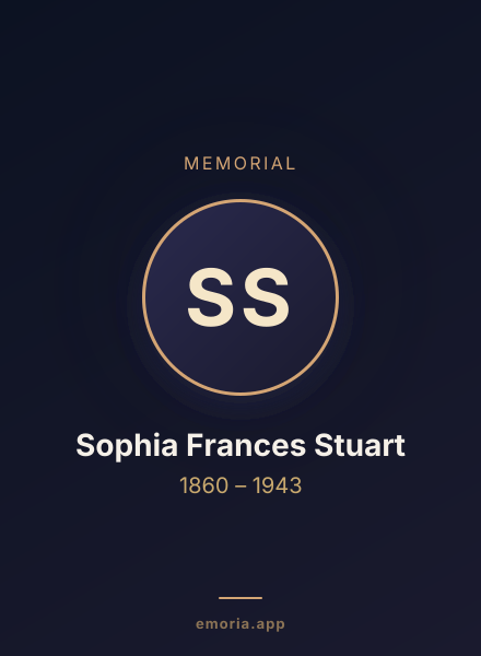 Memorial portrait of Sophia Frances Stuart