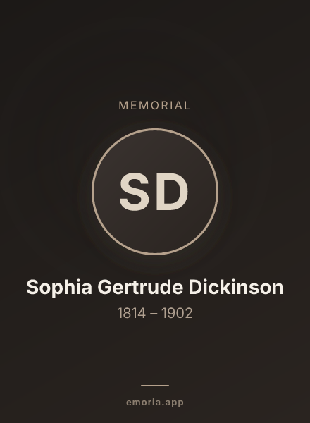 Memorial portrait of Sophia Gertrude Dickinson
